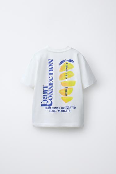 T-SHIRT IMPRIMÉ FRUITS - Blanc de Zara - Image 1