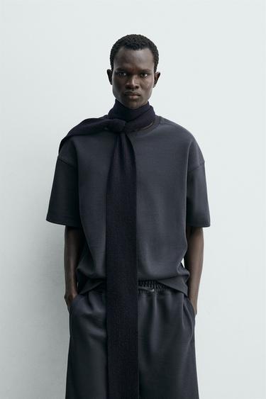 სვიტერი თავისუფალი სტილი ინტერლოკი - Zara-ს Deep blue