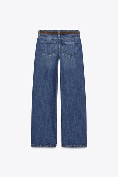JEAN Z1975 WIDE LEG CEINTURE TAILLE BASSE - Bleu moyen de Zara - Image 1