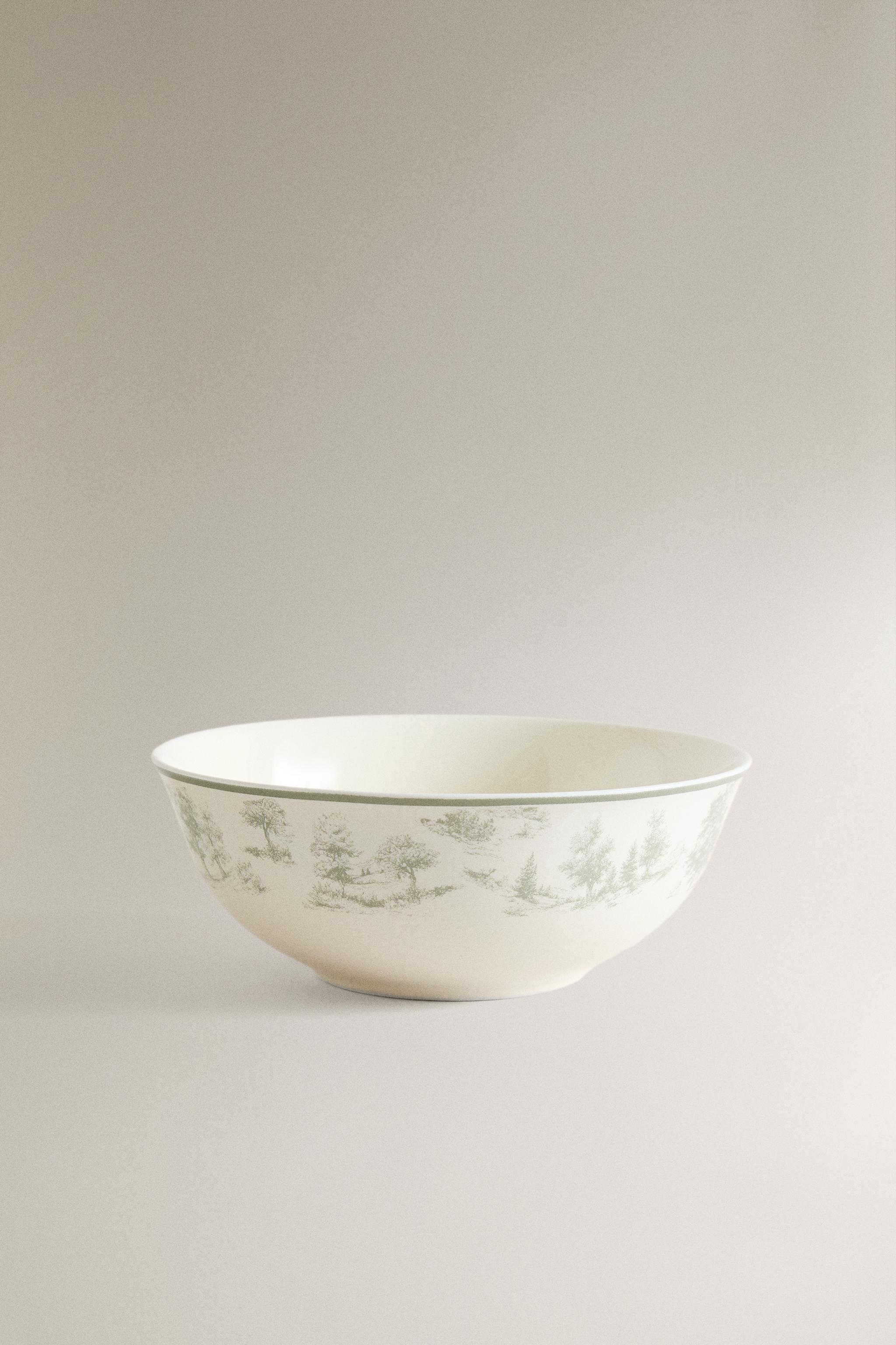 TOILE PORCELAIN BOWL — Grey