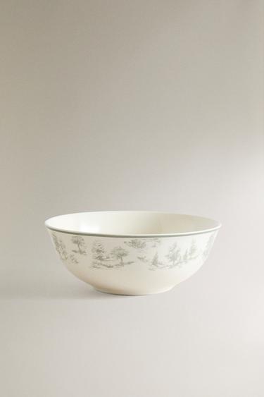 TOILE PORCELAIN BOWL - Grey by Zara - Image 0
