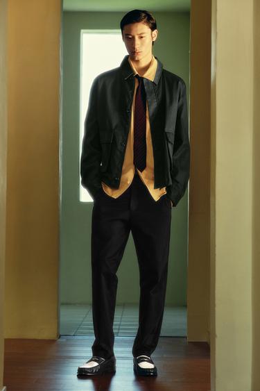 REGULAR FIT JACKET WITH POCKETS - Dark green by Zara