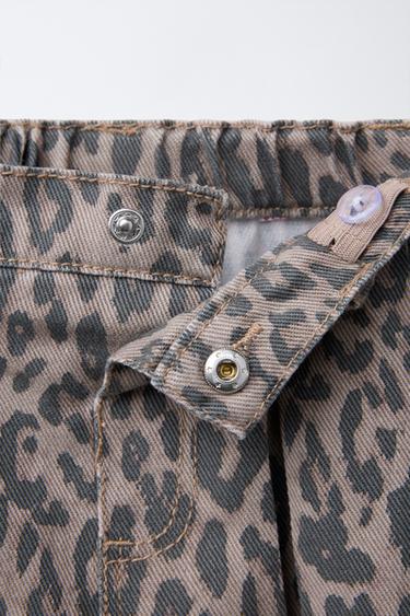 JUPE EN SERGÉ À IMPRIMÉ ANIMAL - Leopard de Zara - Image 3