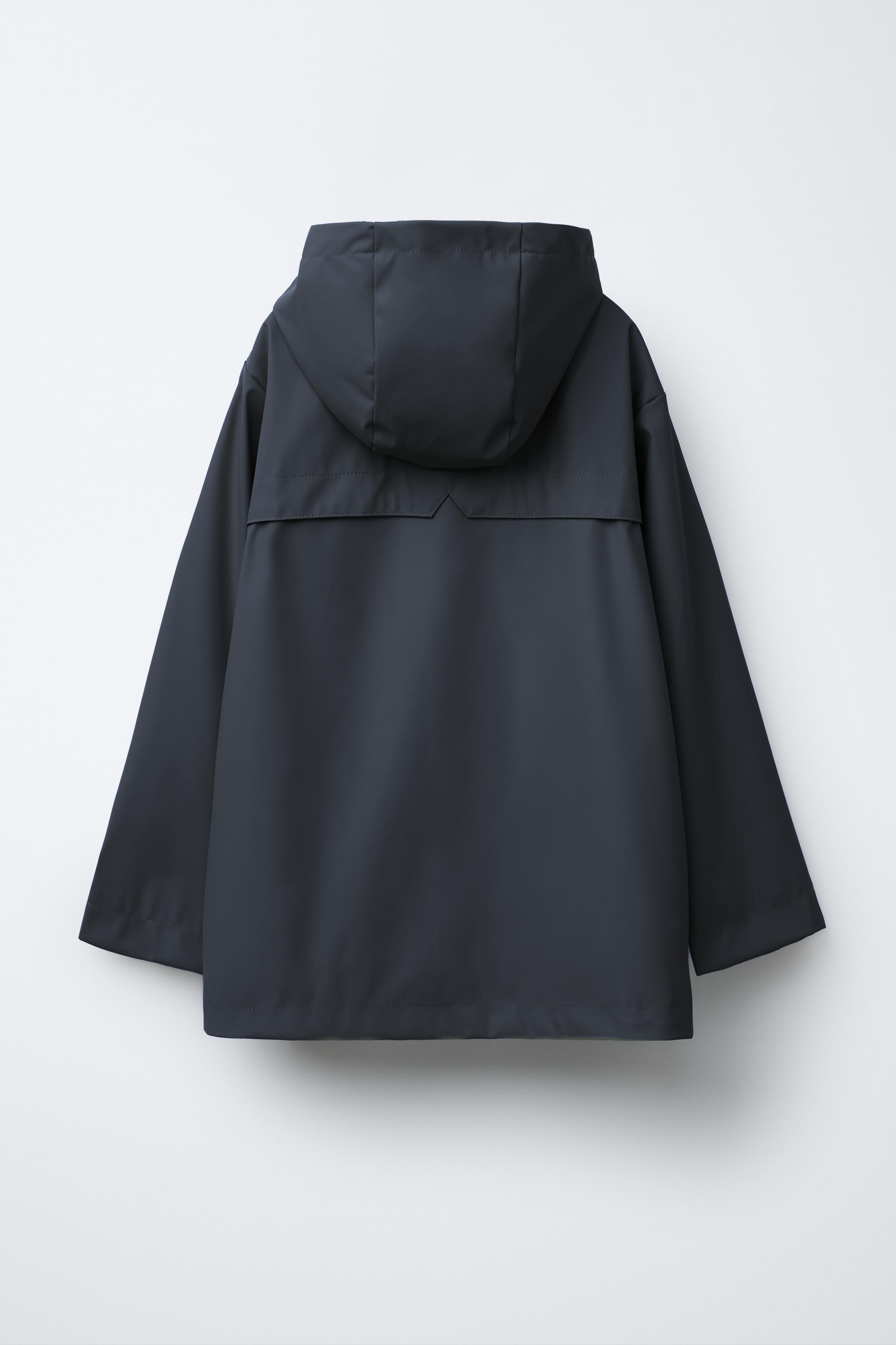 Navy Zara Hooded Raincoat Navy Zara Pink Raincoat Zara Rain Coat Sales