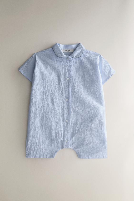 KURZER KINDERSTRAMPELANZUG - Hellblau von Zara - Bild 0