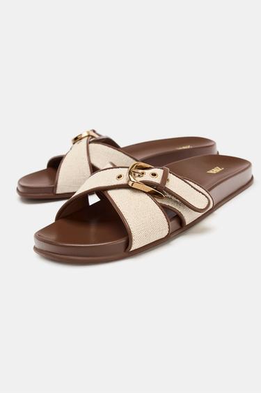 BUCKLE SANDALS — Light beige 2