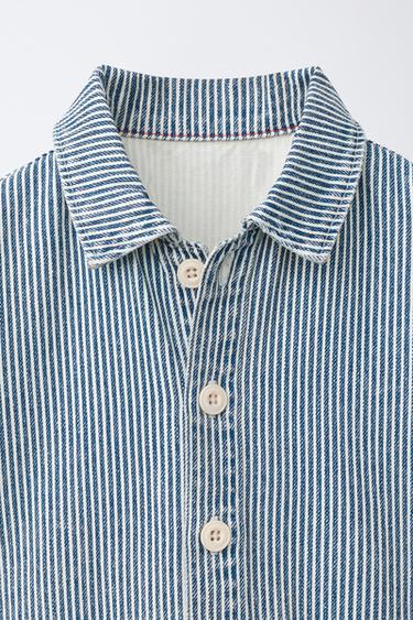 STRIPED OVERSHIRT - striped by Zara