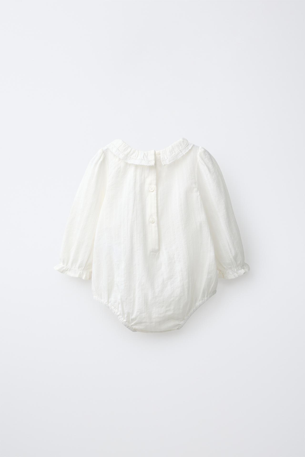 LADDER STITCH BODYSUIT — Ecru