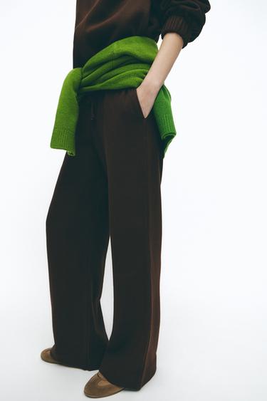 PANTALON DROIT SOFT - Chocolat de Zara - Image 3