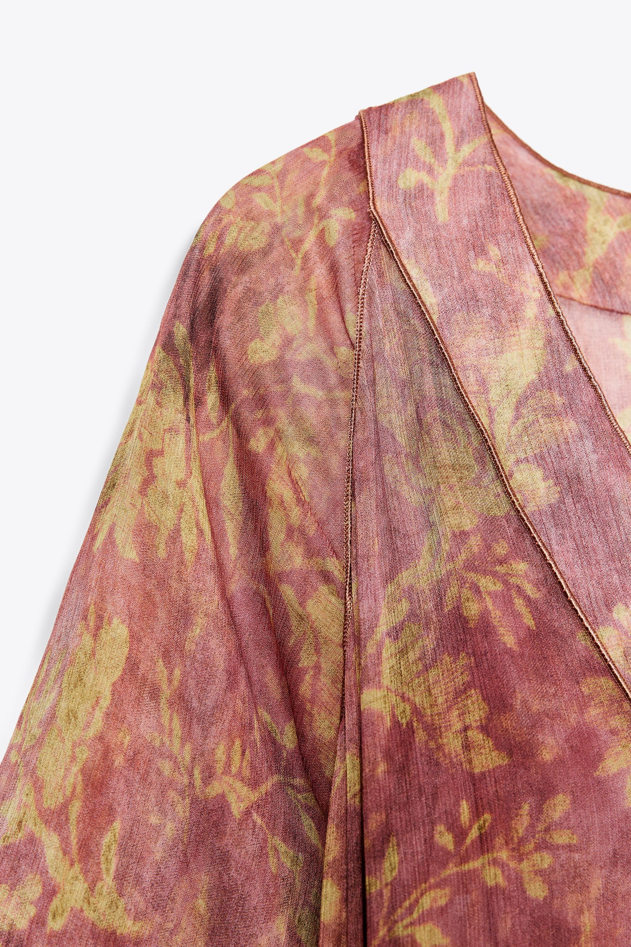 ZW COLLECTION FLORAL PRINT DRESS - Pink | ZARA United States