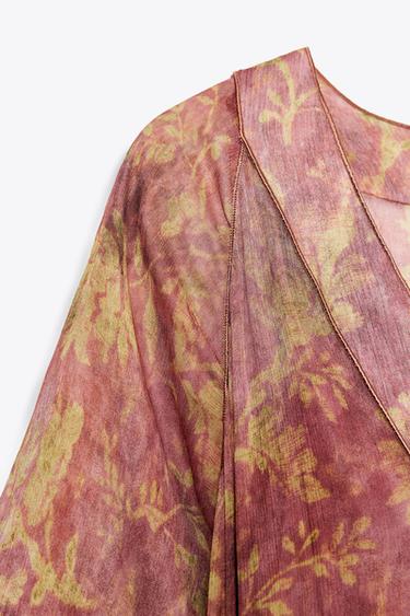 ROBE IMPRIMÉE ZW COLLECTION - Rose de Zara - Image 8