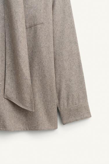 SURCHEMISE FOULARD LIMITED EDITION - Gris chiné de Zara - Image 9