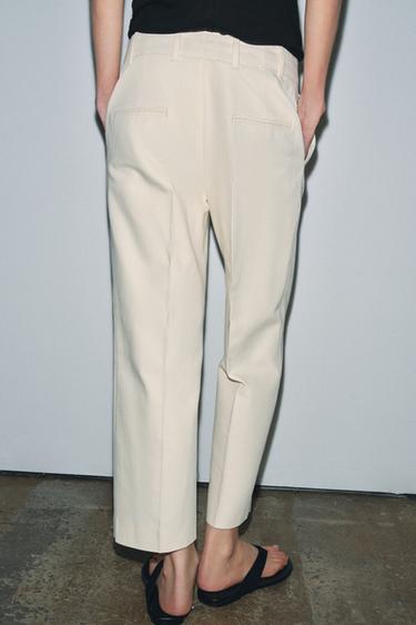 PANTALON CROPPED ZW COLLECTION - Écru de Zara - Image 2