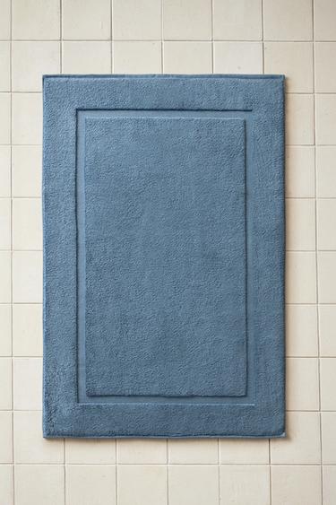 SOFT TERRY BATH MAT - dusty blue by Zara