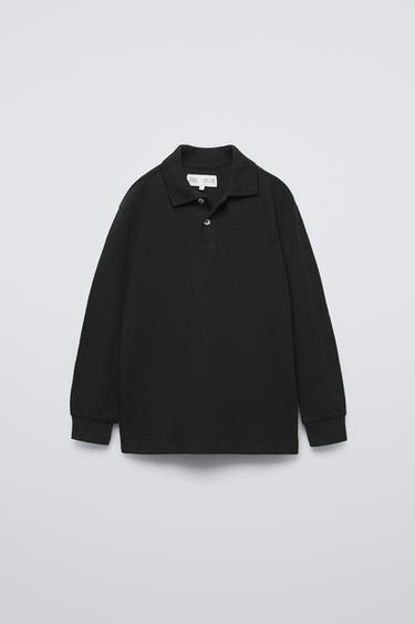 PIQUÉ BASISPOLO - Zwart van Zara - Afbeelding 0