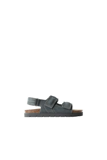 LEATHER SANDALS - Blue by Zara