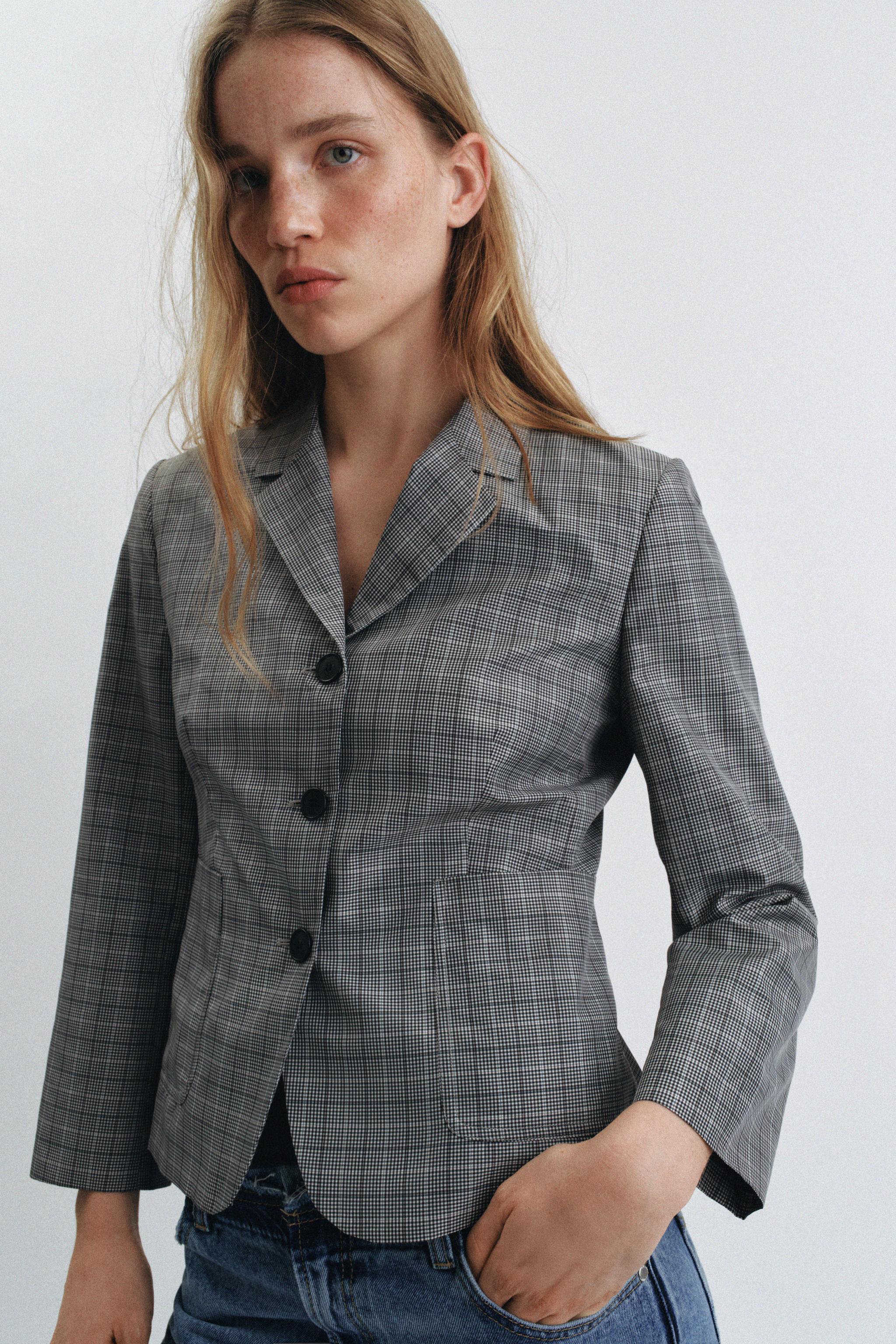 ZW COLLECTION PLAID BLAZER