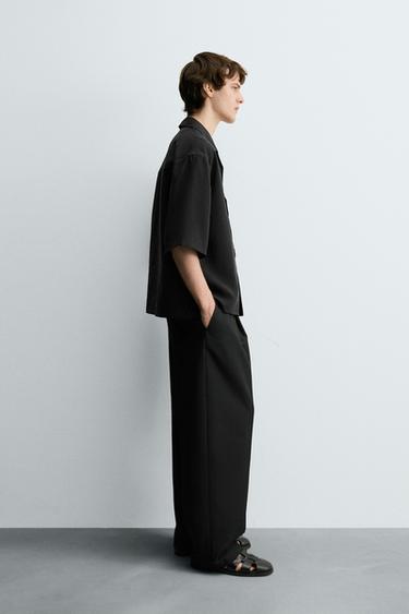 RELAXED FIT FLOWING SHIRT - Black by Zara - Image 3
