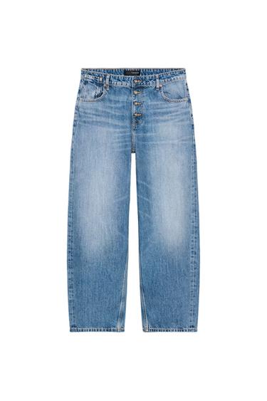 Zara Z1975 LOOSE BAGGY JEANS - Mid-blue
