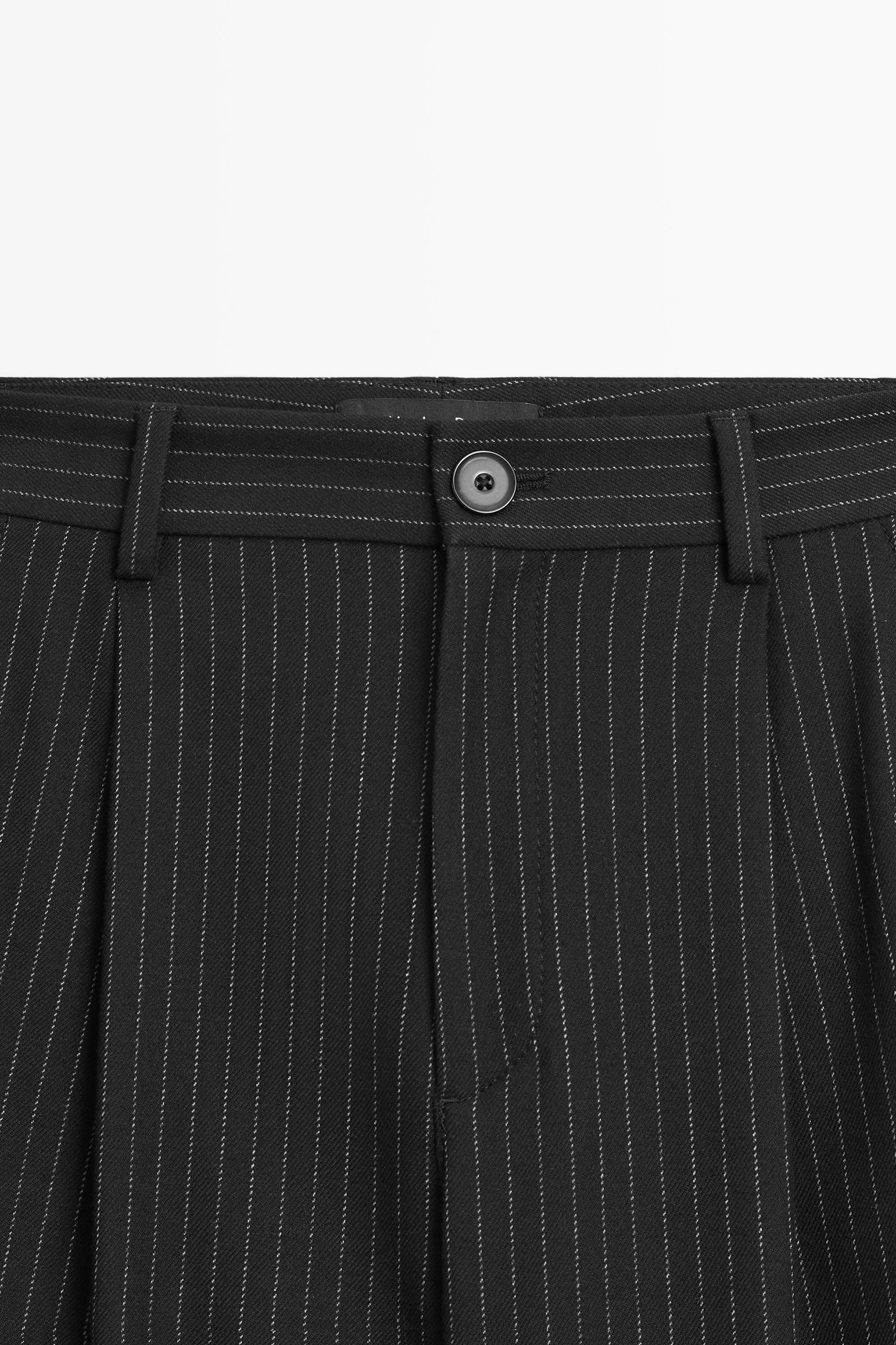 Pinstripe wide-leg trousers