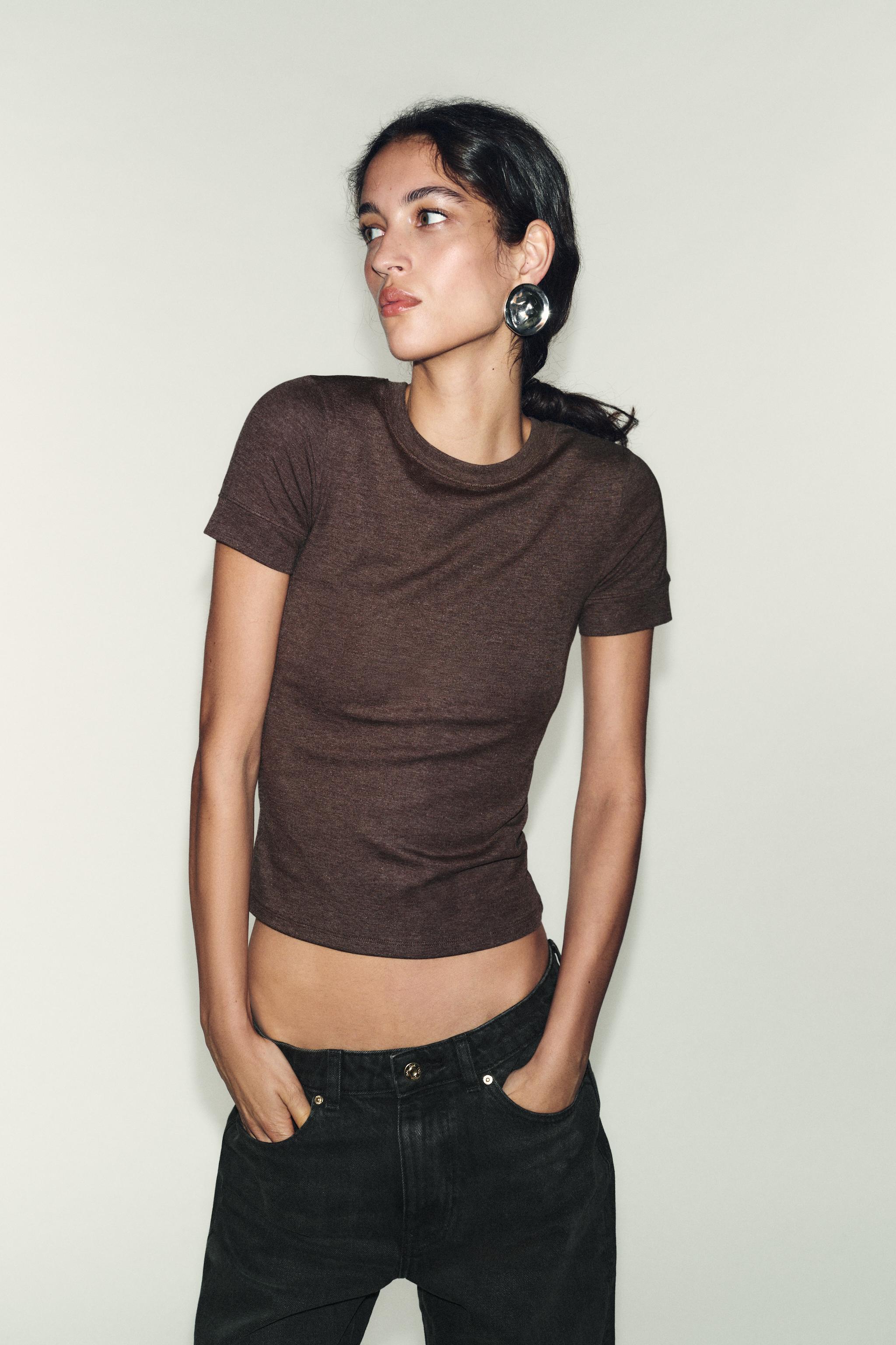 MİNİMAL KISA KOLLU T-SHIRT - Görsel 3