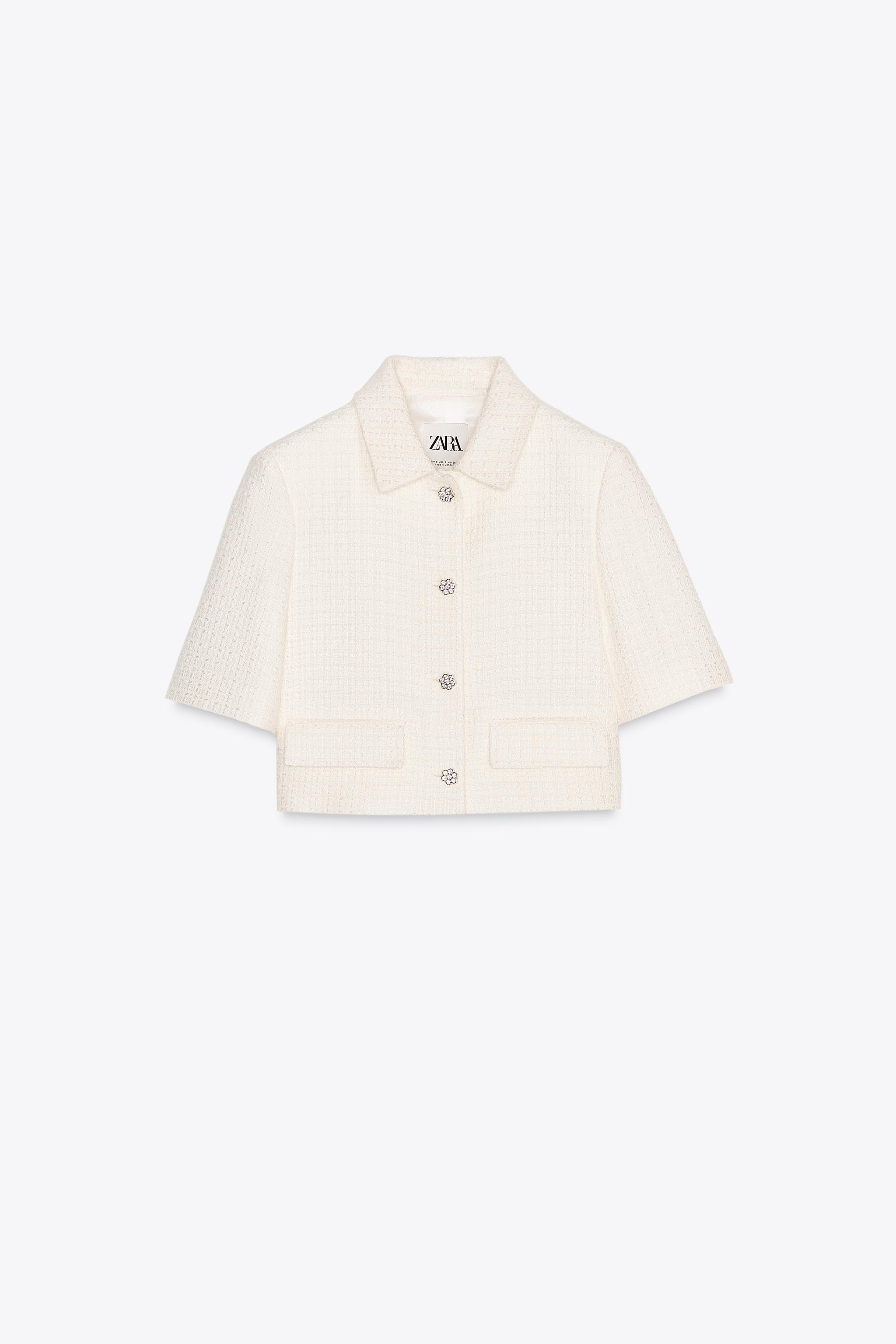 最終値下げ❗️【新品】ZARA ショートテクスチャージャケット