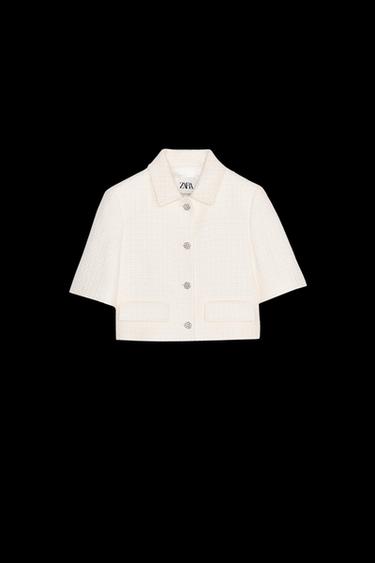 ZW COLLECTION TEXTURED BLAZER - Oyster-white by Zara