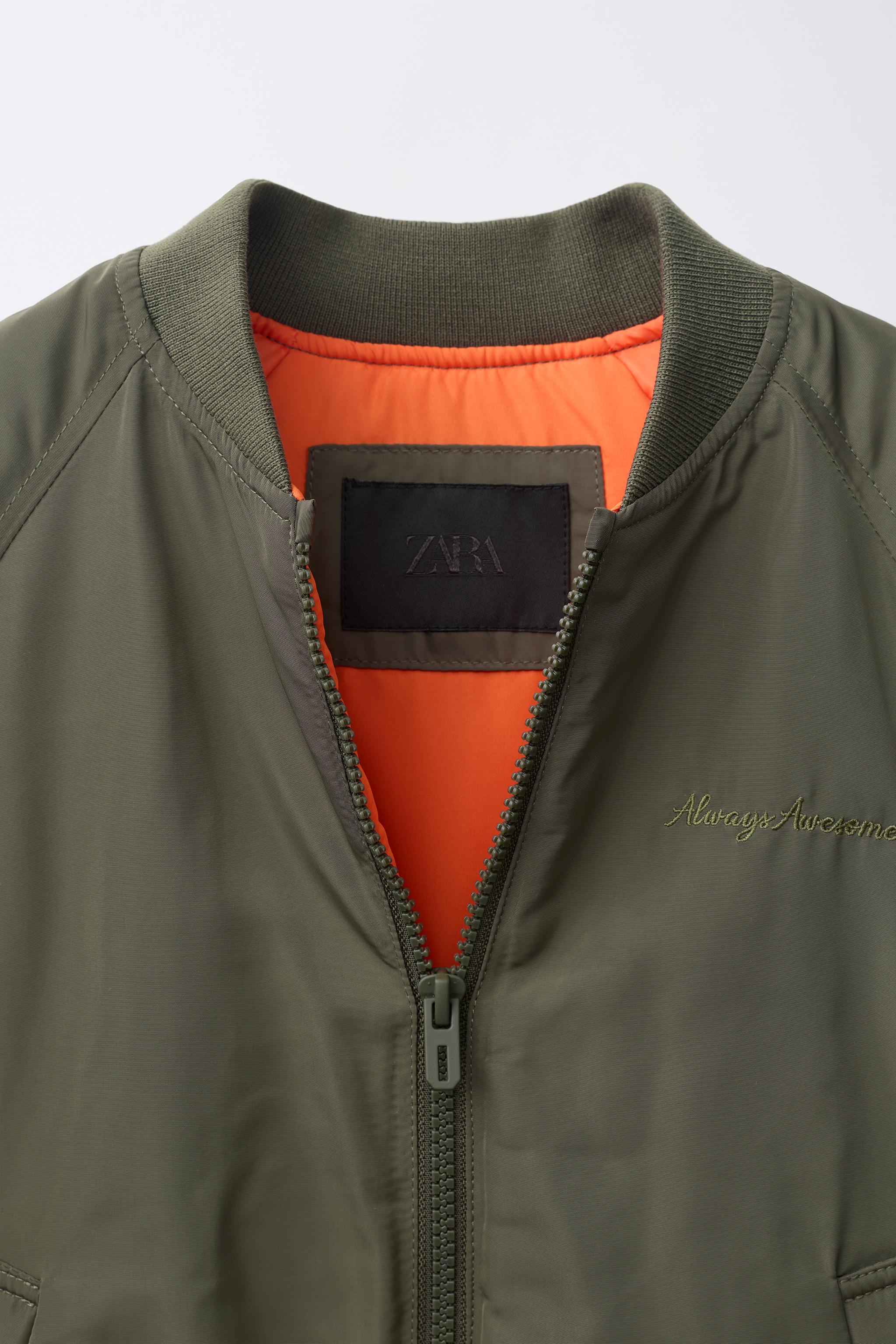 Детские куртки Zara CONTRAST LINING BOMBER JACKET — фото 8