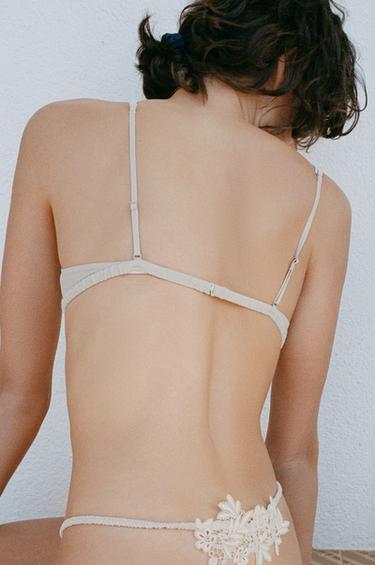 SPITZENTANGA - Grau von Zara