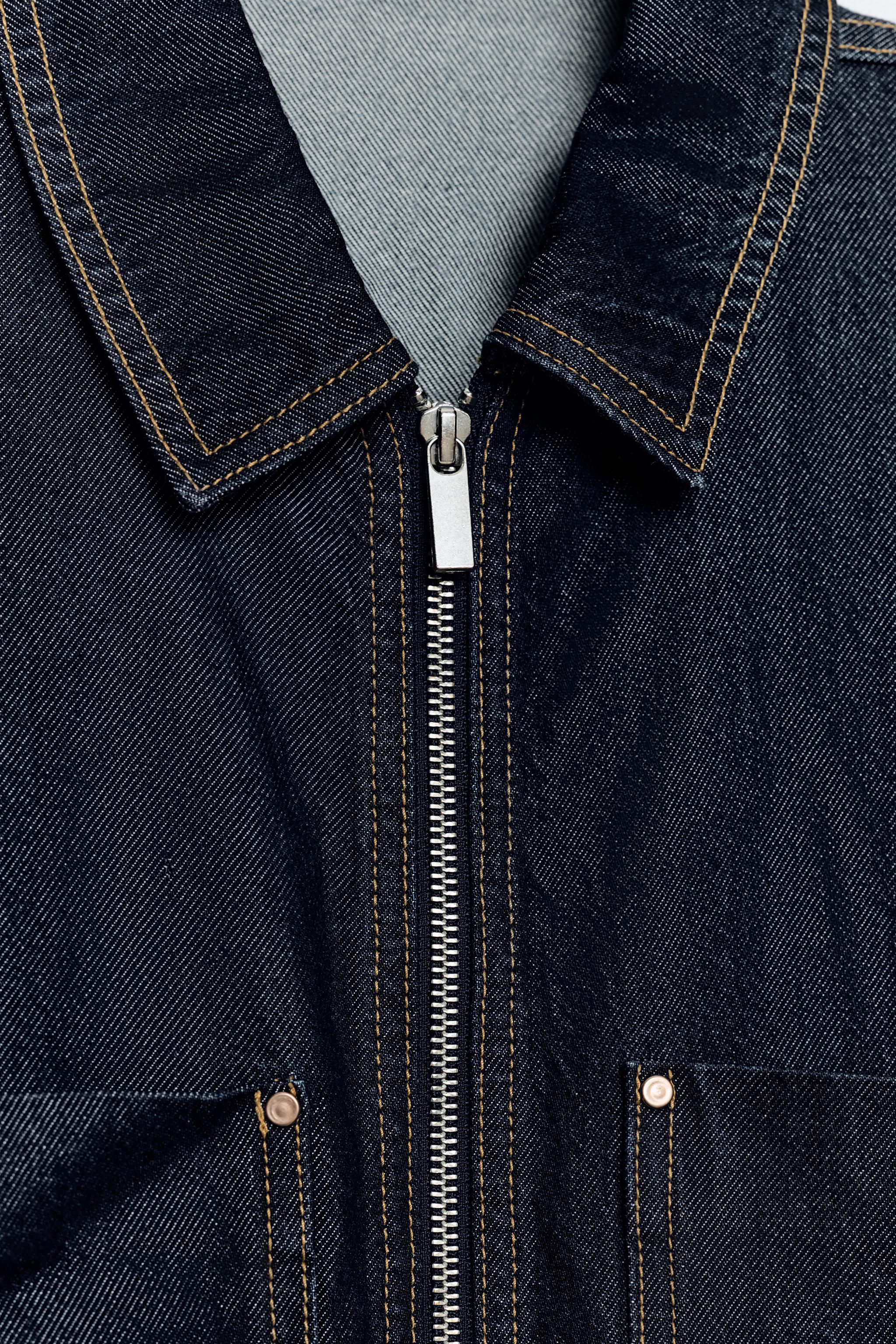 Женские куртки Zara Z1975 SHORT ZIP JACKET — фото 9