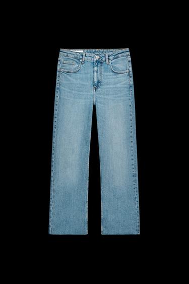 CROPPED-JEANS MIT FLARE UND MITTELHOHEM BUND – TRF - Hellblau von Zara - Bild 0