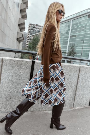 LONG CHECKED BERMUDA SHORTS - Multicoloured by Zara