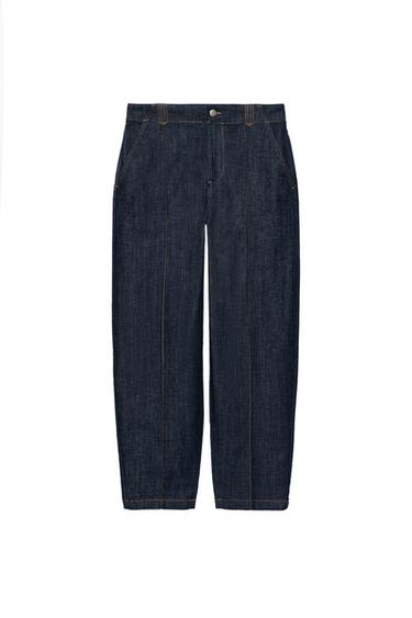 Zara Z1975 CARROT FIT DENIM PANTS - Indigo