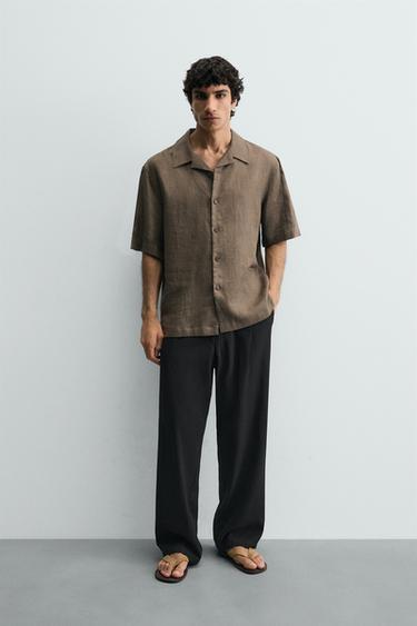 RELAXED FIT FLOWING TROUSERS - Black by Zara