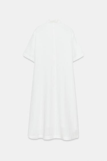 ROBE CHEMISE EN LIN ZW COLLECTION - Blanc de Zara - Image 5