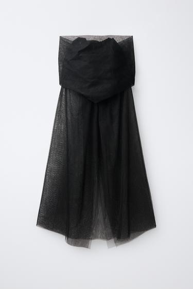 GLITTER COSTUME HOODED CAPE — Black 2