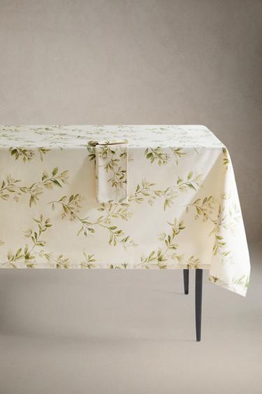 TOVAGLIA STAMPA RAMI E FIORI - Verdi di Zara