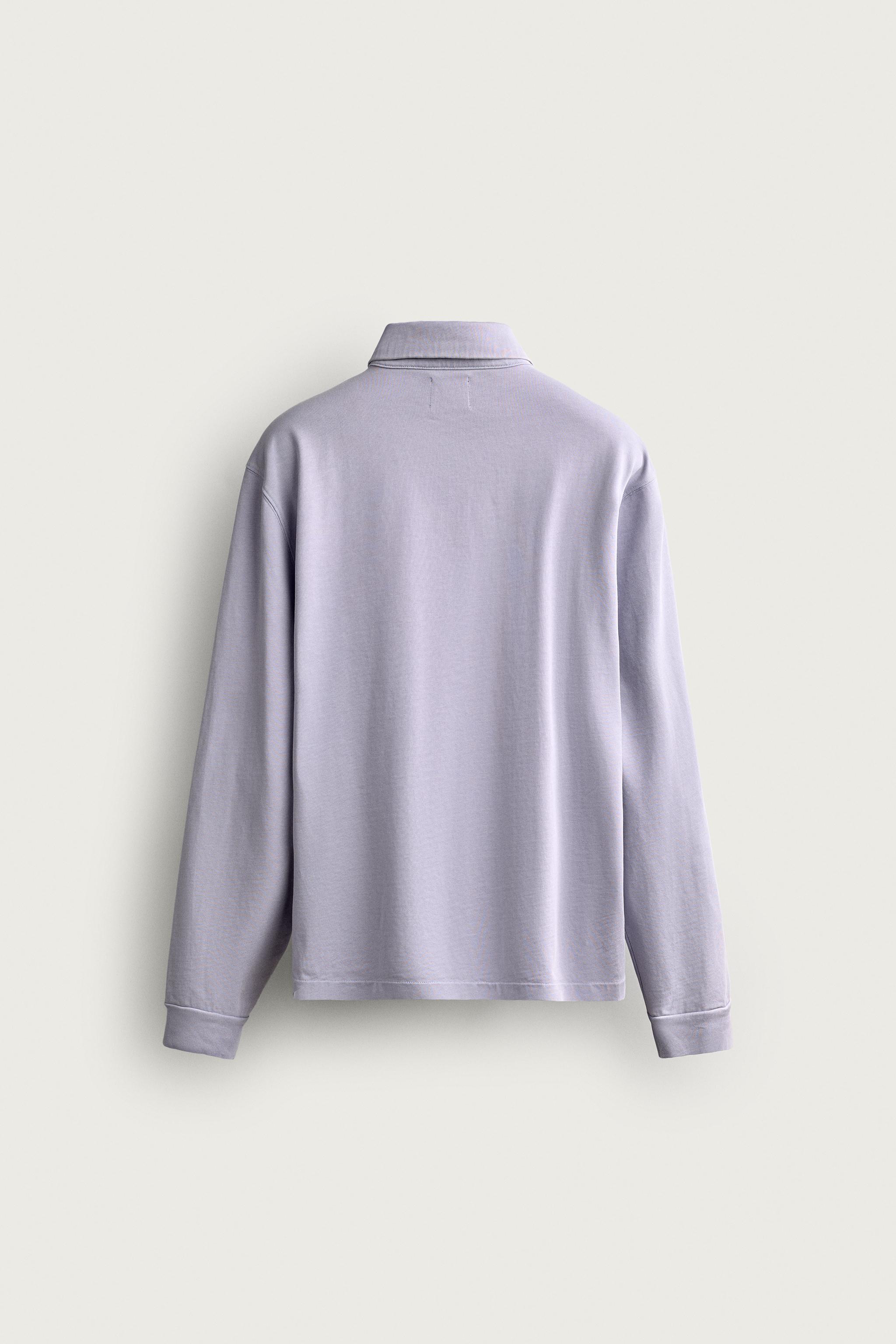 REGULAR FIT POLO SWEATSHIRT
