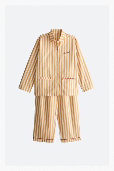 SET PIJAMA (ADULTO) LIMONCELLA X THE ANIMALS OBSERVATORY - Crudo/Amarillo de Zara