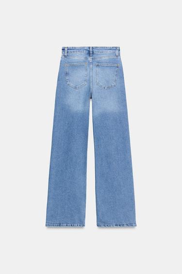 JEANS ZW COLLECTION WIDE LEG TIRO ALTO - Azul claro de Zara