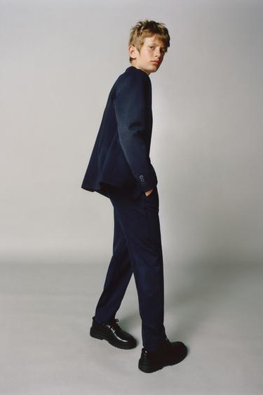 COMFORT SUIT TROUSERS - Navy blue by Zara