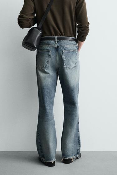 JEANS FLARE FIT DÉCHIRURES - Bleu moyen de Zara - Image 2