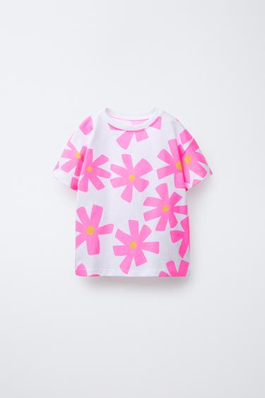 PRINTED T-SHIRT - Light pink by Zara