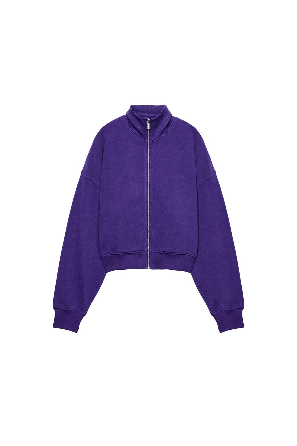 Zip-Up Sweatshirt - Navy Blue by Zara