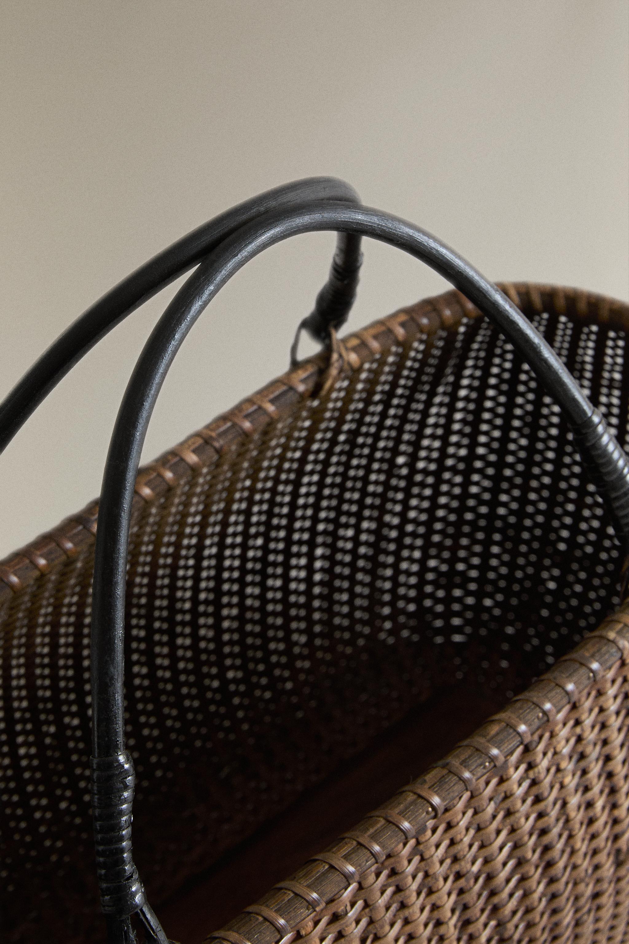 RATTAN AND BAMBOO BASKET