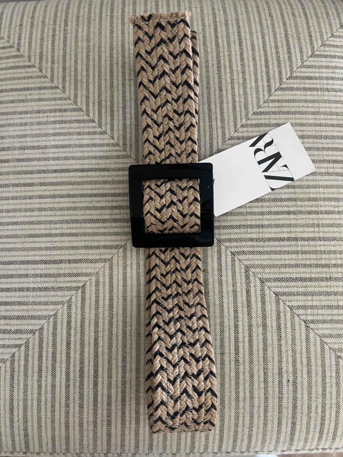 TWO-TONE RAFFIA BELT - Image 3