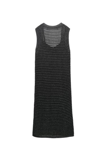 METALLIC THREAD KNIT DRESS