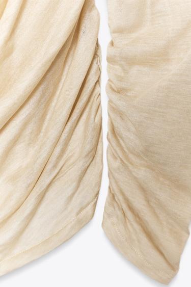 DRAPED TOP - Bone by Zara - Image 9