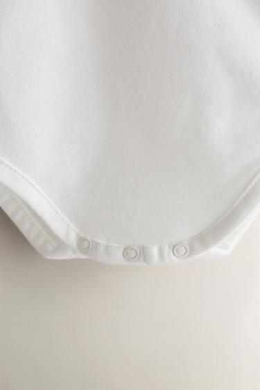 BODY BÉBÉ LAPINS ET FLEURS - Blanc cassé de Zara - Image 3