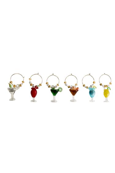SET SEGNABICCHIERI VETRO COCKTAIL (SET 6) - giallo di Zara